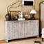 Buffet d'appoint 4 portes Accent Bois naturel lavé, style artistique, rangement de salon polyvalent-199458267