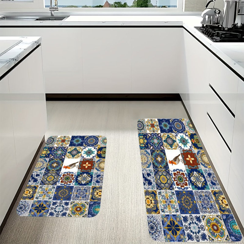 Tapis marocain antidérapant 2 pièces