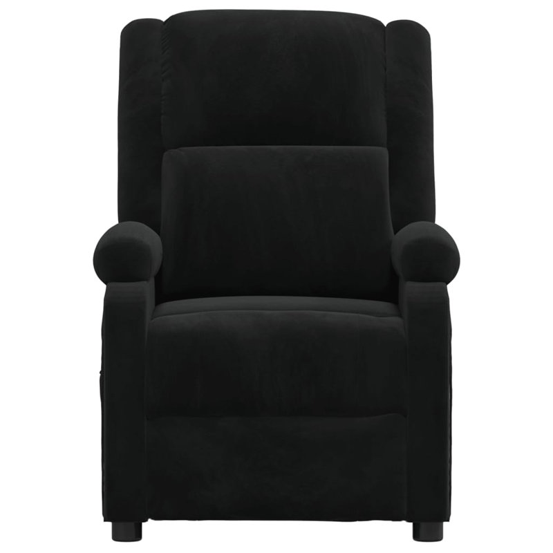 Recliner Chair Velvet, Black Velvet