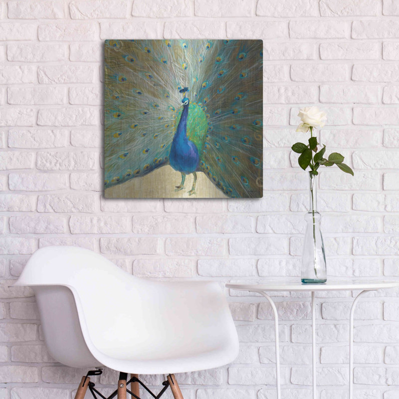 " Blue Peacock " by Danhui Nai, 24" H x 24" W