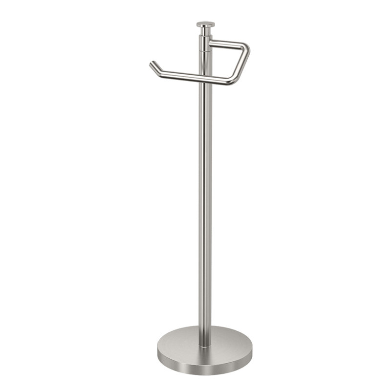 Porte-papier hygiénique sur pied, Nickel satiné