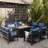 9-Person Sofa Seating Group With Fire Pit-299354804
