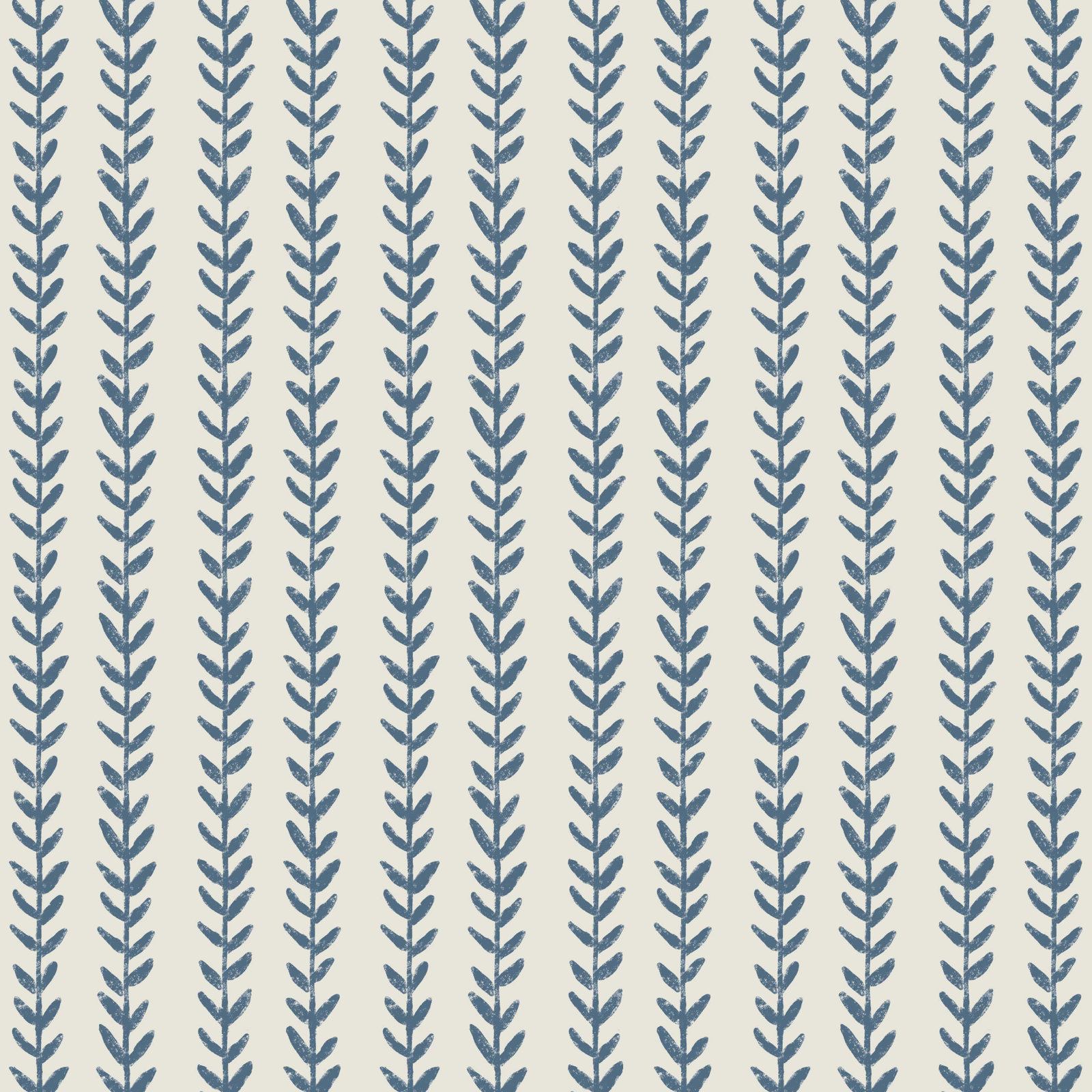 Jebb Upholstered Ottoman, Vine Stripe Dusty Blue