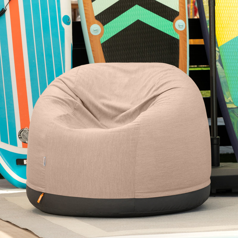 Palmetto Large Round Outdoor Bean Bag Club Chair, Petal Sunbrella Sunbrella®