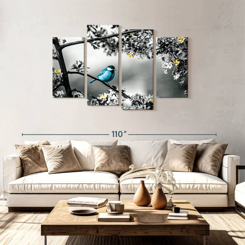 Mésange bleue Brampt, H 48 po x l 75 po