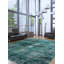 Tapis sarcelle à transition de couleur 9 pi 7 po x 12 pi 6 po
