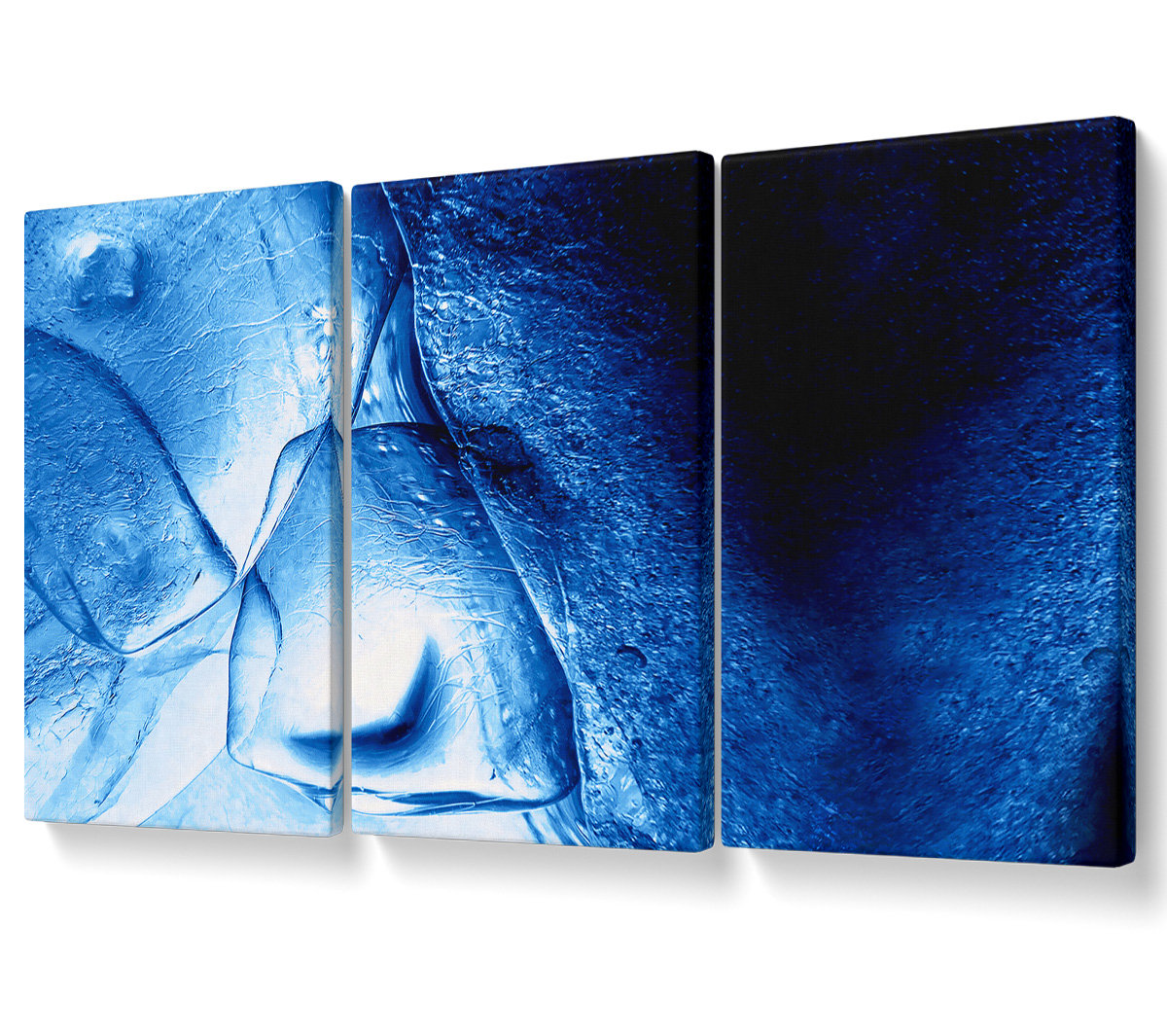 Ivy Bronx Blue Ice Canvas 3 Panel Set | Wayfair.co.uk
