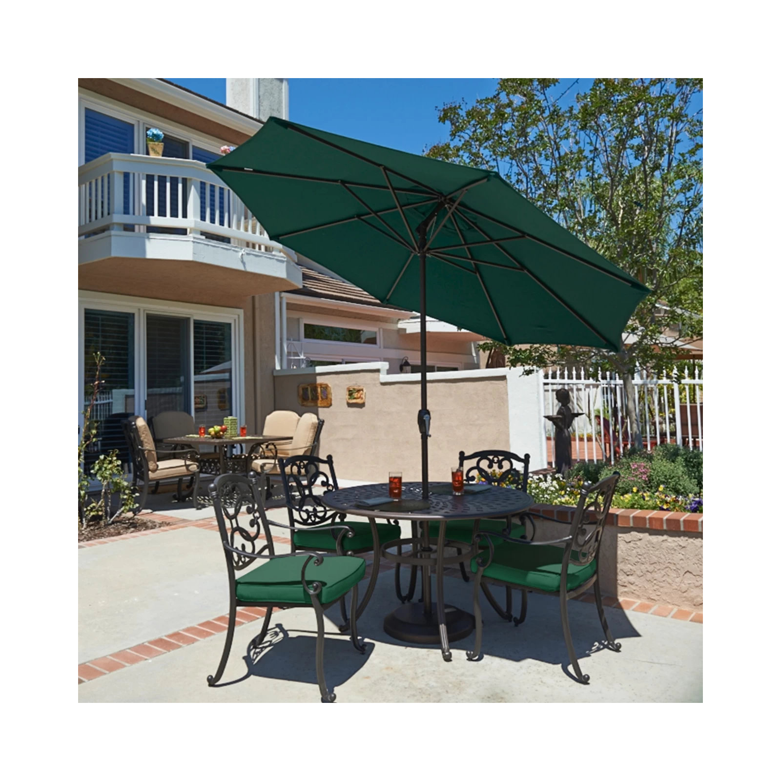 Stevie 108'' Outdoor Umbrella, Hunter Green Performance