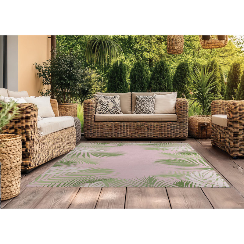 Tapis extérieur Waving Palm, Rectangulaire 2 pi x 3 pi