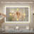 Modern Bathroom LED Mirror with Tempered Glass, Beveled Frame Vanity  Aluminum Frame Wall Mirror-126347598-126347599