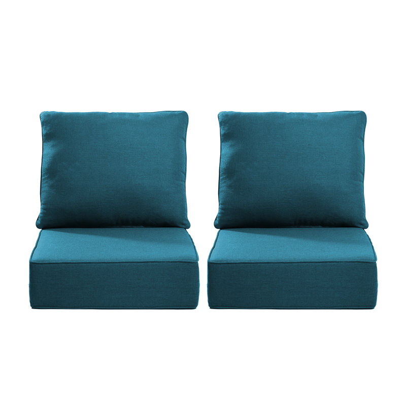 Outdoor Cushions For Patio Furniture,Outdoor Seat Cushion Set 24 X 24 X 6 Inch,Waterproof & Fade Resistant Outdoor Chair Cushions,Deep Patio Chair Cushion With Removable Cover