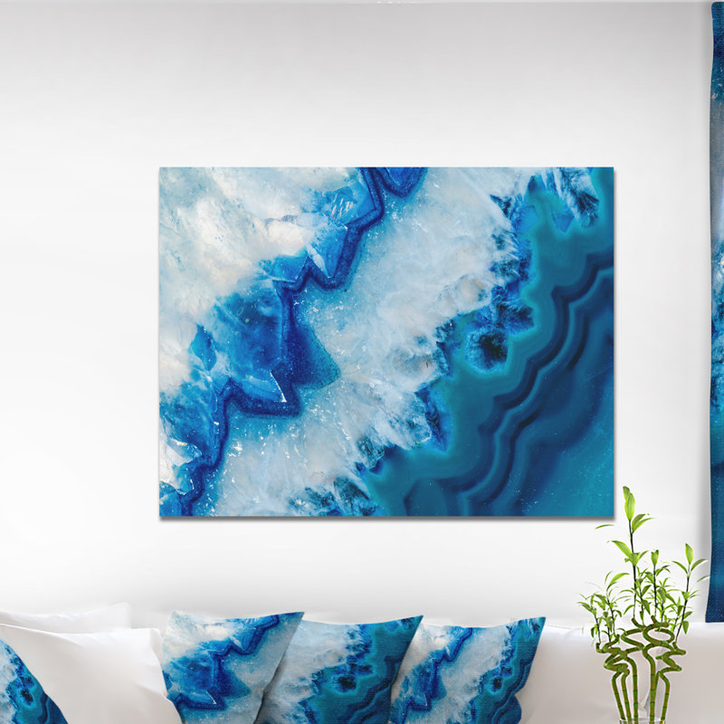 " Abstract 'Geode Slice Macro' ", Wrapped Canvas