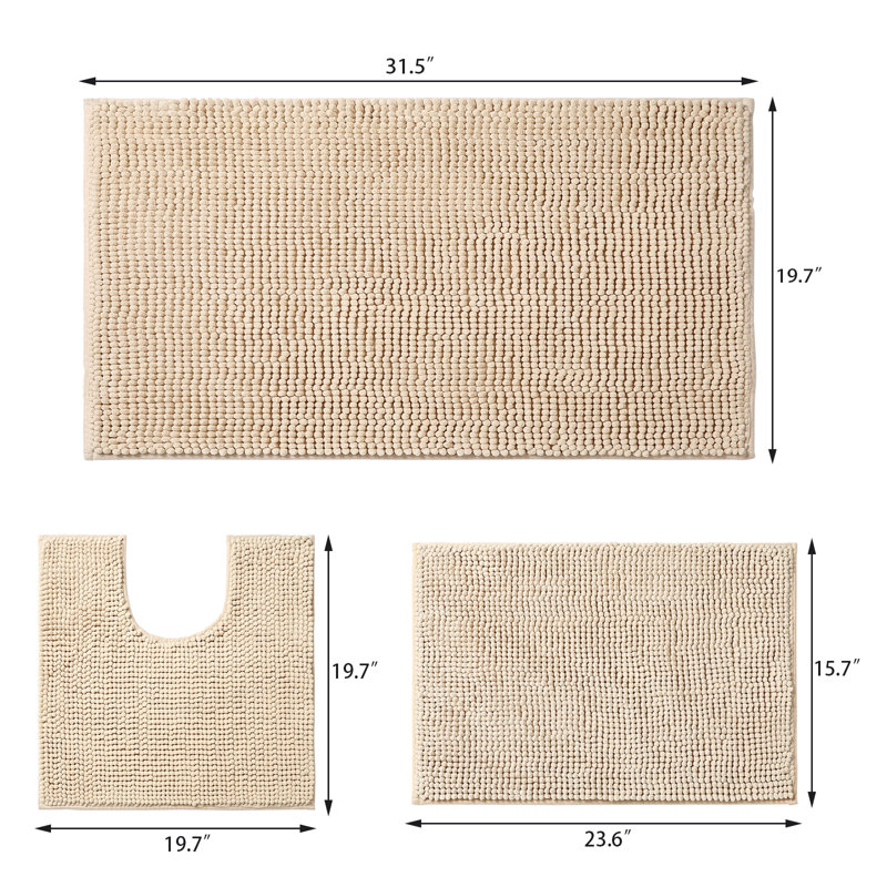 Tapis pour salle de bain antidérapant Appin, Chameau