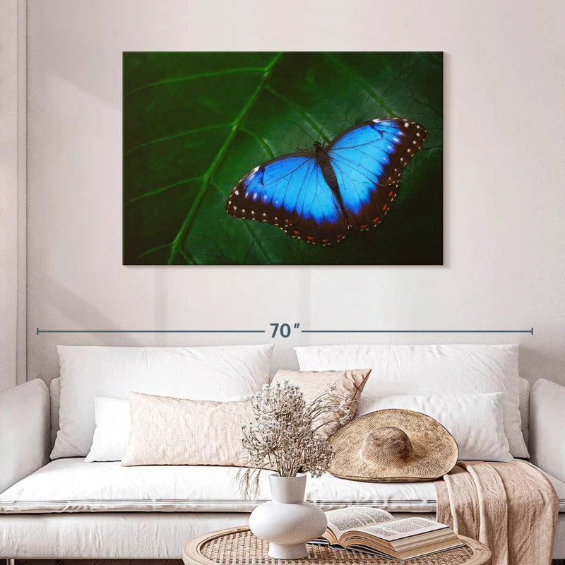 Brampt Pretty Blue Butterfly, 30" H x 45" W