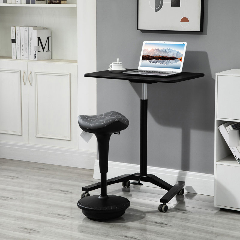 Tabouret relevable, pivotant à 360 °, hauteur réglable, siège en selle, balance inclinable, gris pour tabouret de jeu actif avec rotation, équilibre du siège relaxant