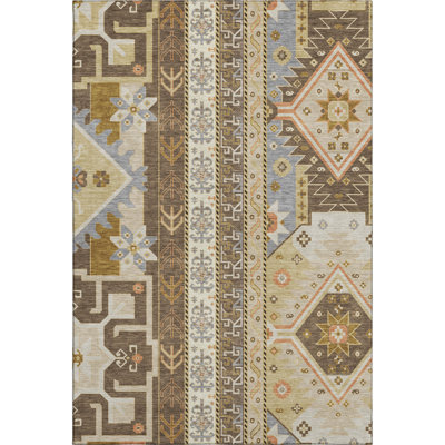 Premium Machine Washable Jahnke AMF1015 Aztec Rug