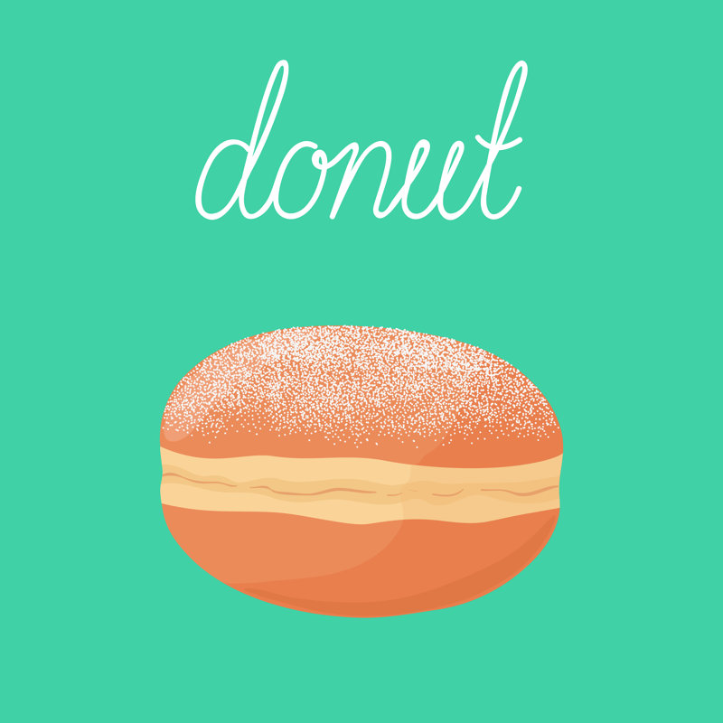 Donut by Slowcentury - Wrapped Canvas Print, 30cm H x 30cm W