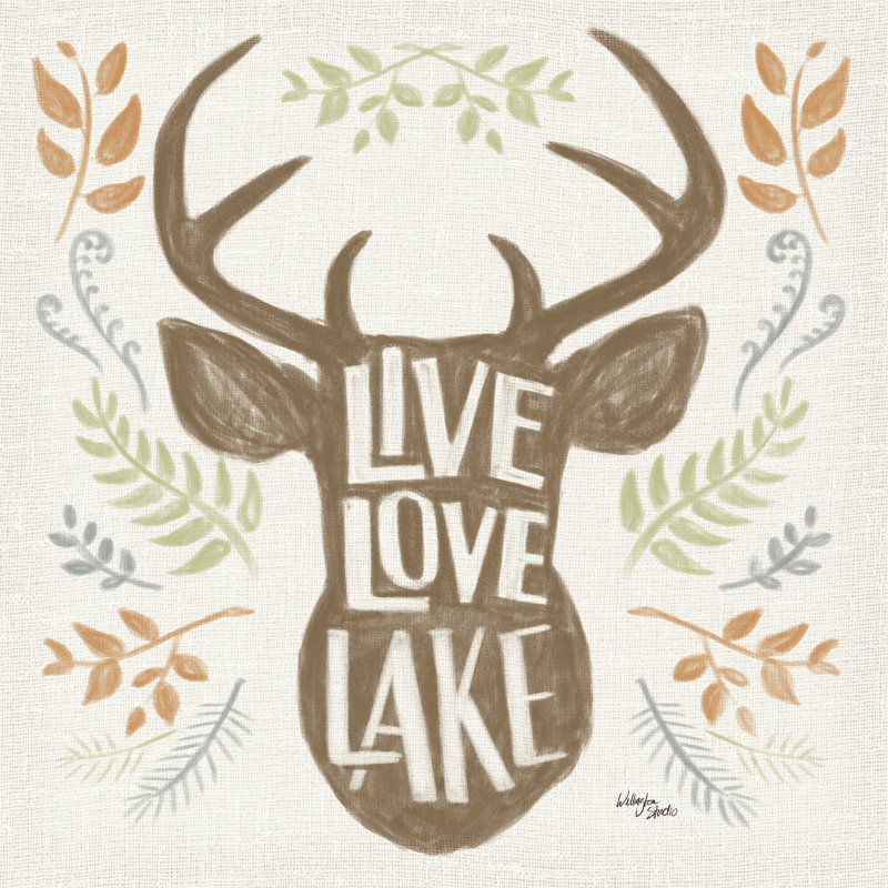 «Lake Life III Green» par Wellington Studio, reproduction d'art sur toile tendue, H 20 po x l 20 po, Non