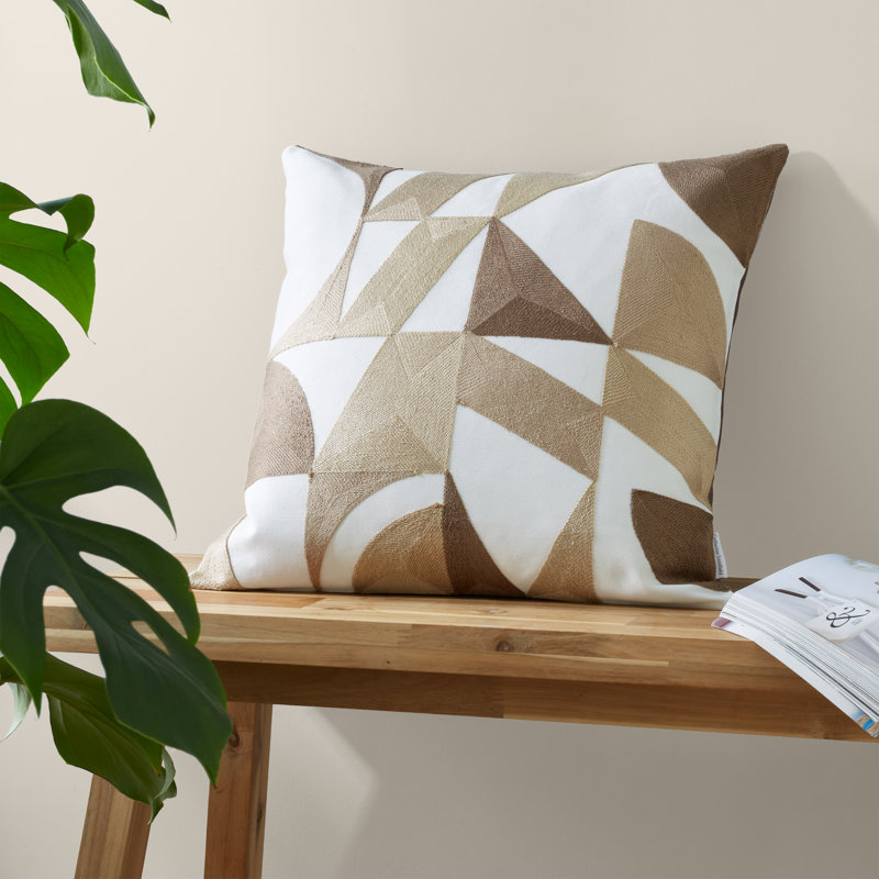 Graphic Geo Cushion, Brown