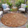 Machine Washable Indoor/Outdoor Xhevrie Terracotta Rug