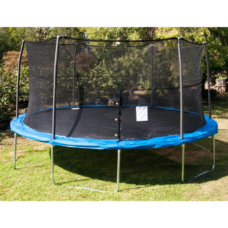 JumpKing 15-Foot Blue Trampoline with Safety Net Enclosure