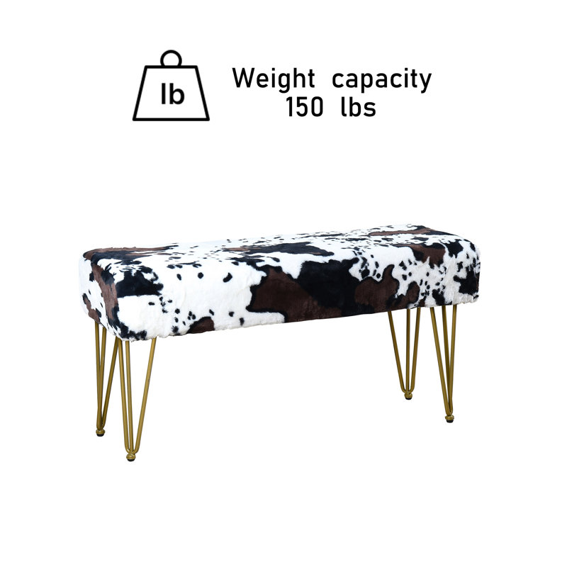 Gonne Faux Fur Upholstered Bench