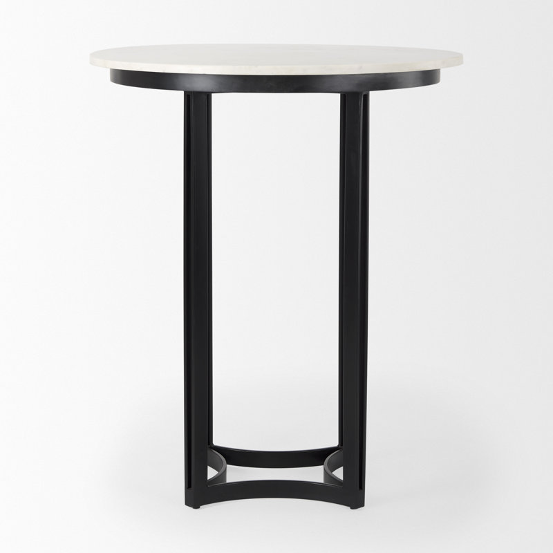 Table de salle à manger Wainwright, Noir, 32 po x 32 po, Hauteur du comptoir (hauteur de 38 po)
