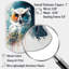Chouette blanche fra®che avec lunettes de soleil Funky II - animaux, forme de cylindre hibou, art mural asymétrique-1850571607