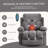 Swinging recliner massage heated sofa, with USB and 2 cup holders in side pockets
