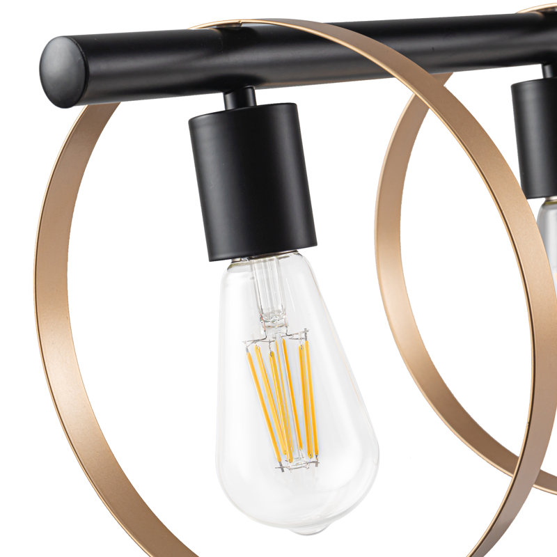 Luminaire linéaire de salle à manger à 5 lumières à intensité variable pour îlot de cuisine Zarely