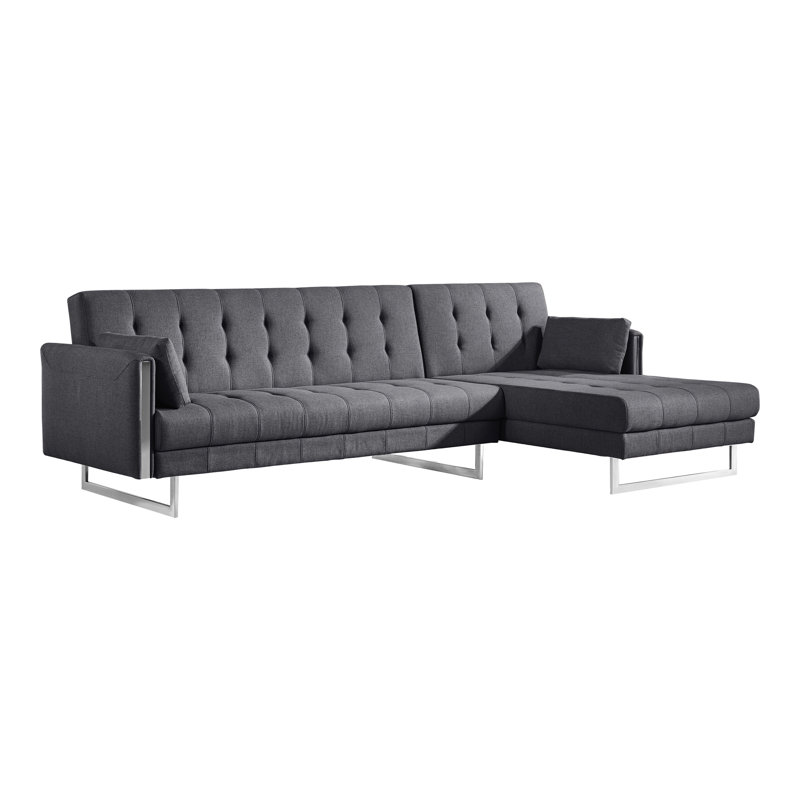 Palomino Chaise Sectional, Gray, Right Hand Facing