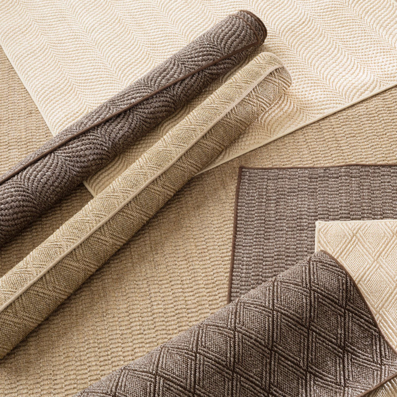 Wicker Natural Woven Sisal Rug, Rectangle 7'6" x 9'6"