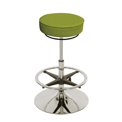 Beverley Swivel Upholstered Adjustable Height Counter Stool with Metal Frame