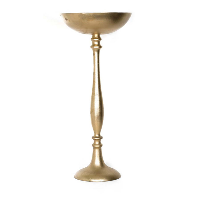 Vase de plancher en aluminium Shehan, Doré