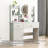 Dressing table with LED lighting mirror, adjustable brightness, dressing table with chair
