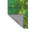 Tapis oriental vert en chenille / polyester tissé à la machine-484957724