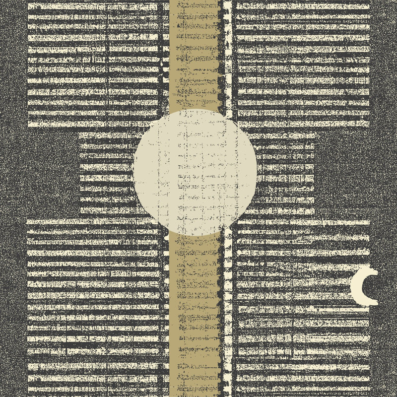 Papier peint Inyanga, Newsprint Grey, Toile de ramie synthétique, Non encollé