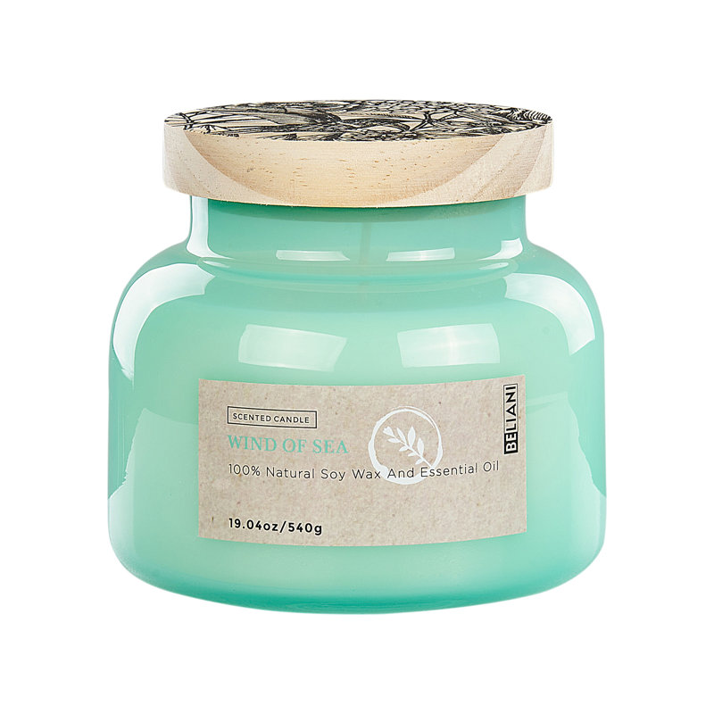 Scented Jar Candle, Fresh, Blue