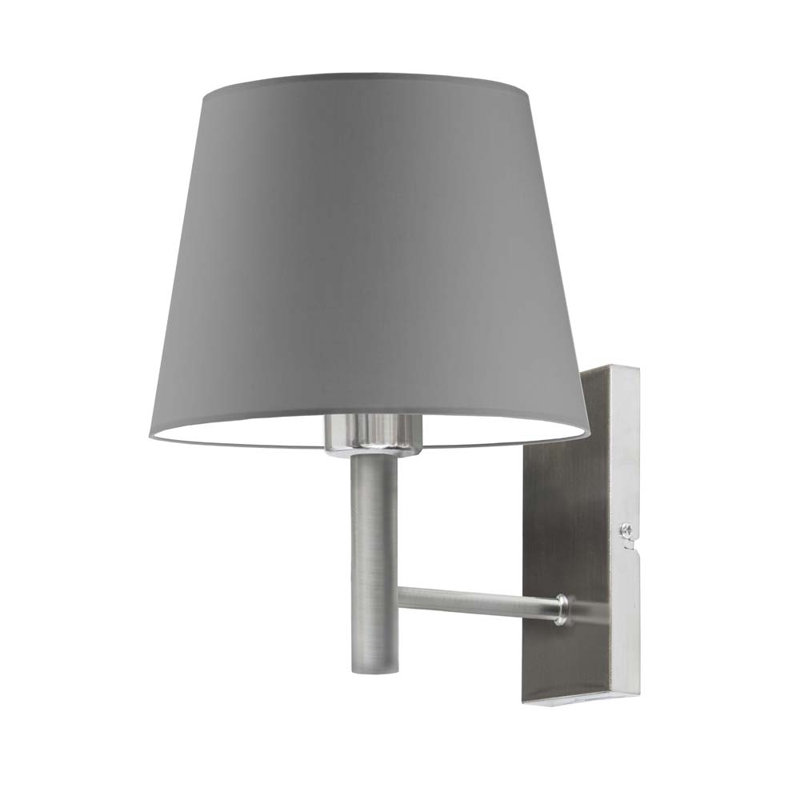 Axinia Wall Sconce, Brushed Steel, Grey