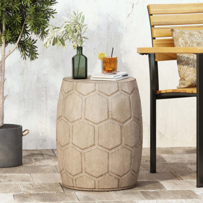 Table d'appoint d'extérieur en béton léger