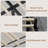 Full Size Velvet Bed Frame with Wingback Headboard, Upholstered Platform Bedframe with Wood Slats, No Box Spring Needed, Easy Assembly, Grey-235134693-235134681