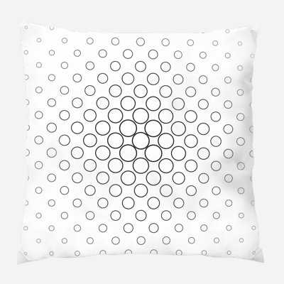 Circle Geometric Microsuede Reversible Throw Pillow
