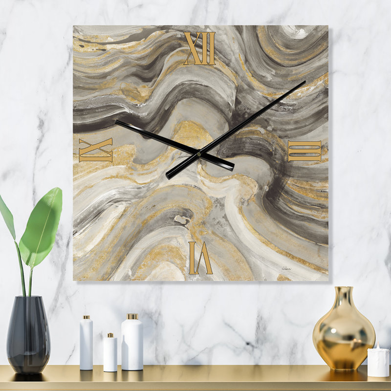 Glam Gold Canion - Modern Wall Clock, Extra Large
