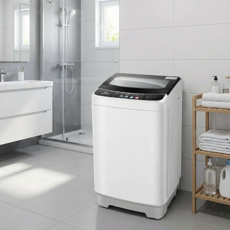 Compact 2-In-1 Portable Washing Machine With Spin Dryer - 20 Lbs Capacity With Smart Control Panel, White