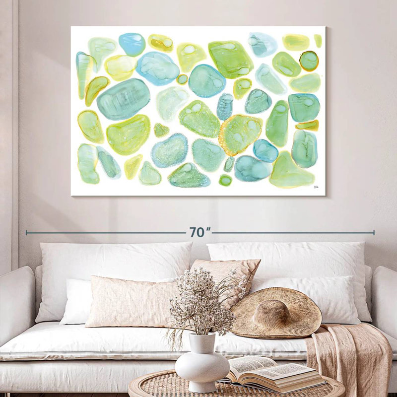 Abstrait de verre de mer Avery, H 34 po x l 51 po