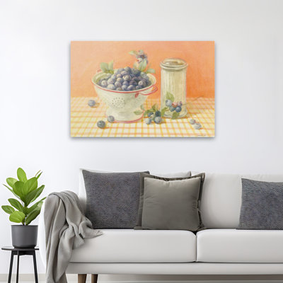 Baking And Blue Fresh Picked Blueberries Art