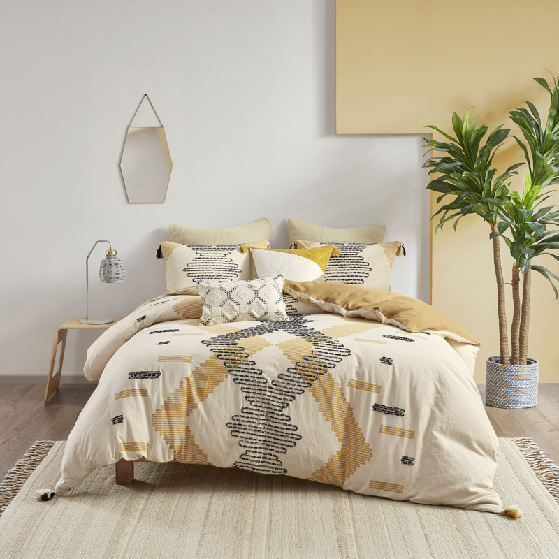 Ensemble de housse de couette en coton Arizona, Housse de couette double / grand et 2 taies décor