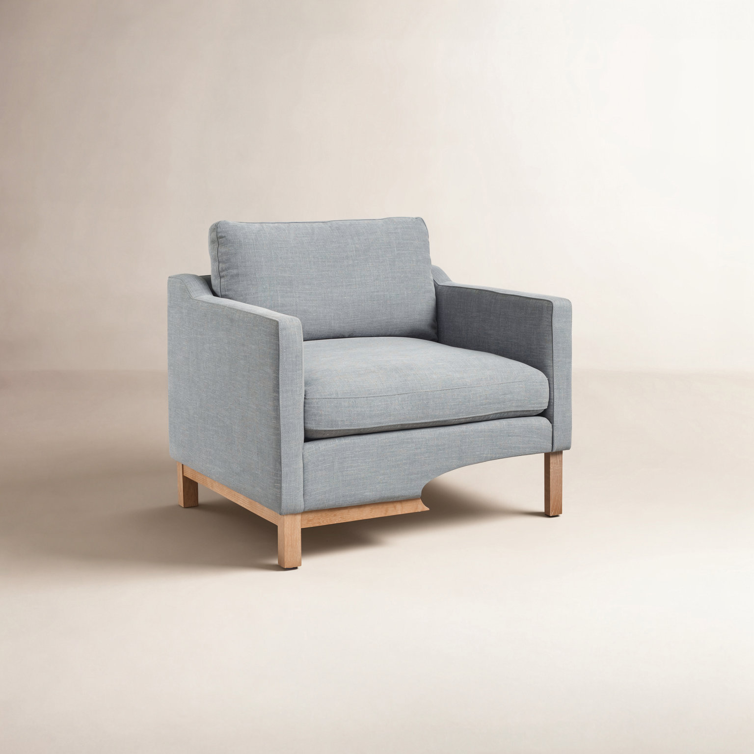 Cami Oak Armchair, Charcoal Polyester Blend