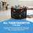 MIRAMAR Milk Crate, Stackable Plastic Storage Bin with Handles, 16 Qt, 2 Pack