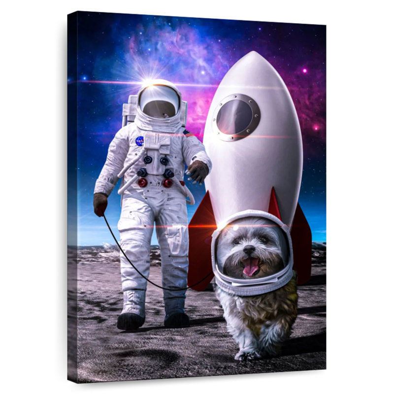 Oberle Just Walking A Space Dog Screen, 30" H x 20" W
